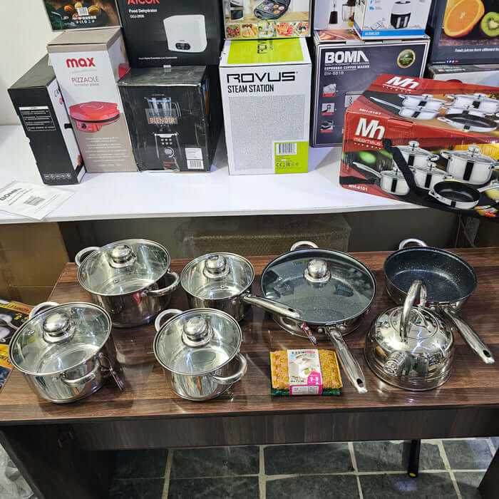 Lot Imported 14 Piece Stainless steel Cookware set