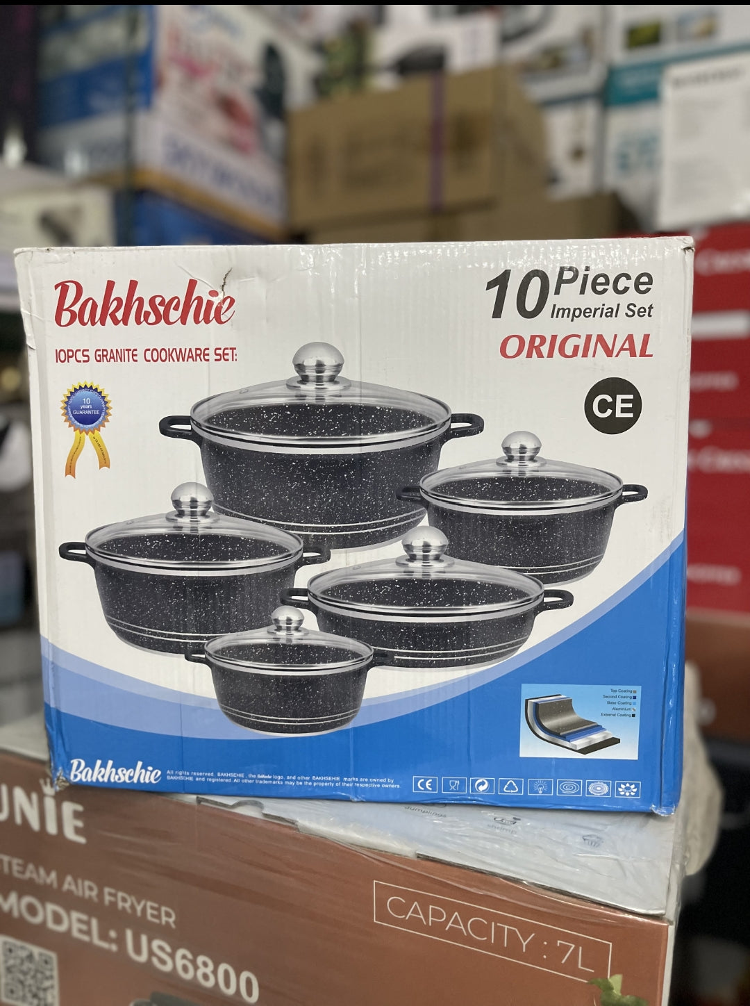 Original Bakhtchie Germany  10Pcs Granite Cookware Set
