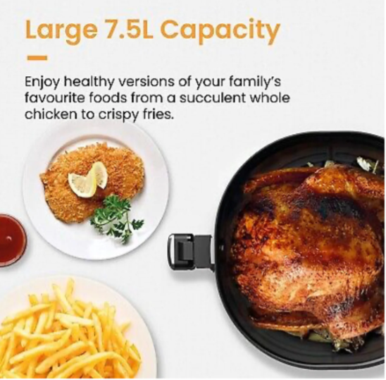 Pro Breeze Uk 7.5L Air Fryer with Food Stirring Paddle