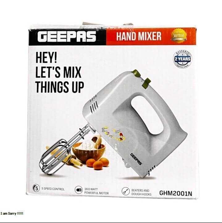 Geepas Hand Mixer GHM2001N (egg beater)