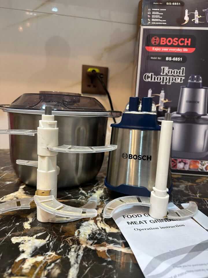 Germany Lot Bosch Electric Meat Chopper With SS 6Blades 2 Speeds Level