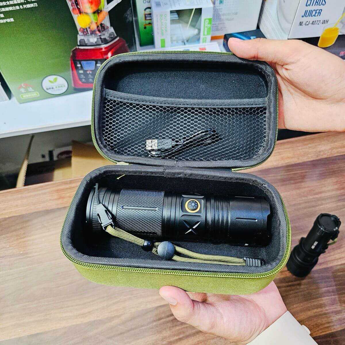 Imported Lot P90 Rechargeable Super LED Flashlight (Torch)