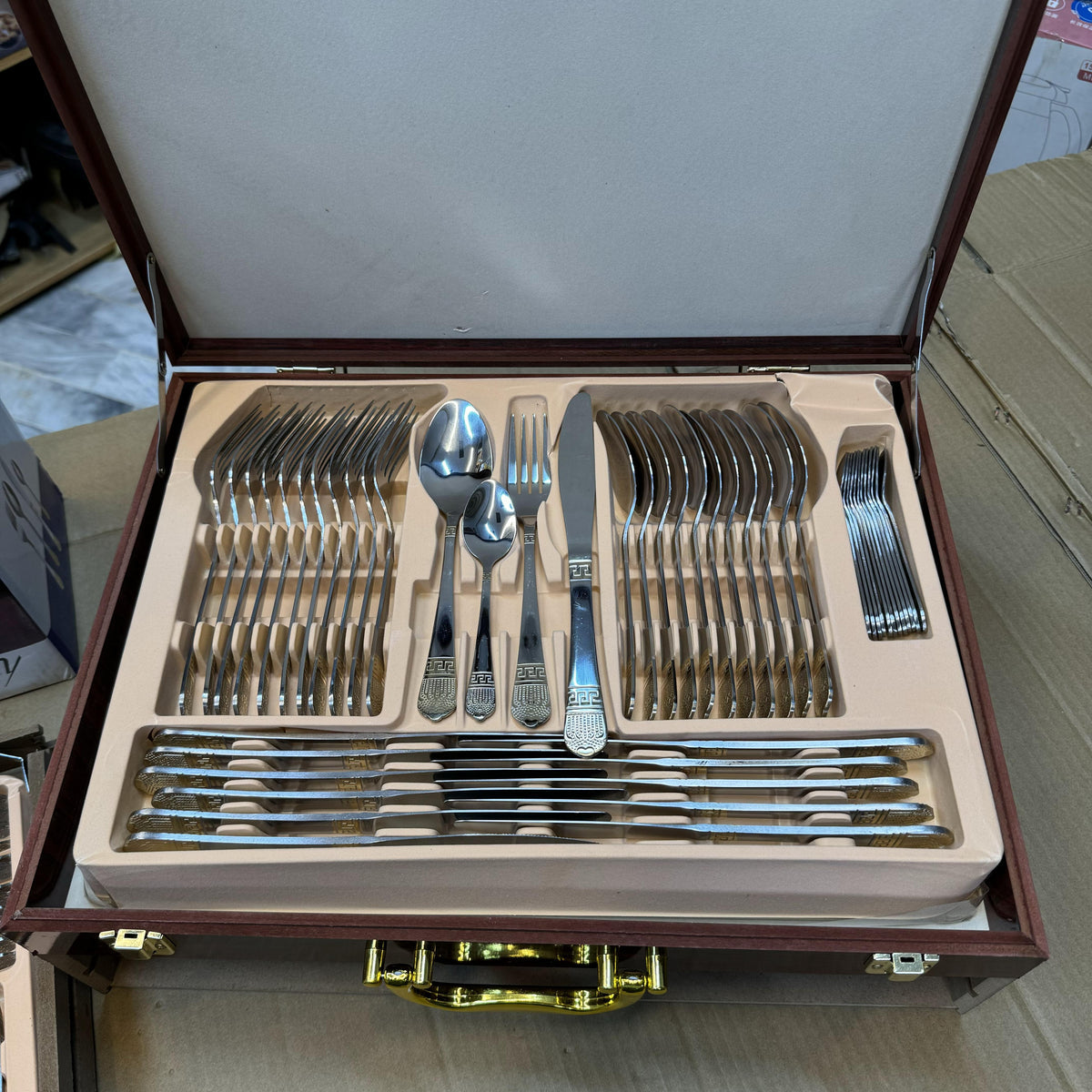 Lot Imported Hoffmayer 84 Piece 12 person Cutlery Set