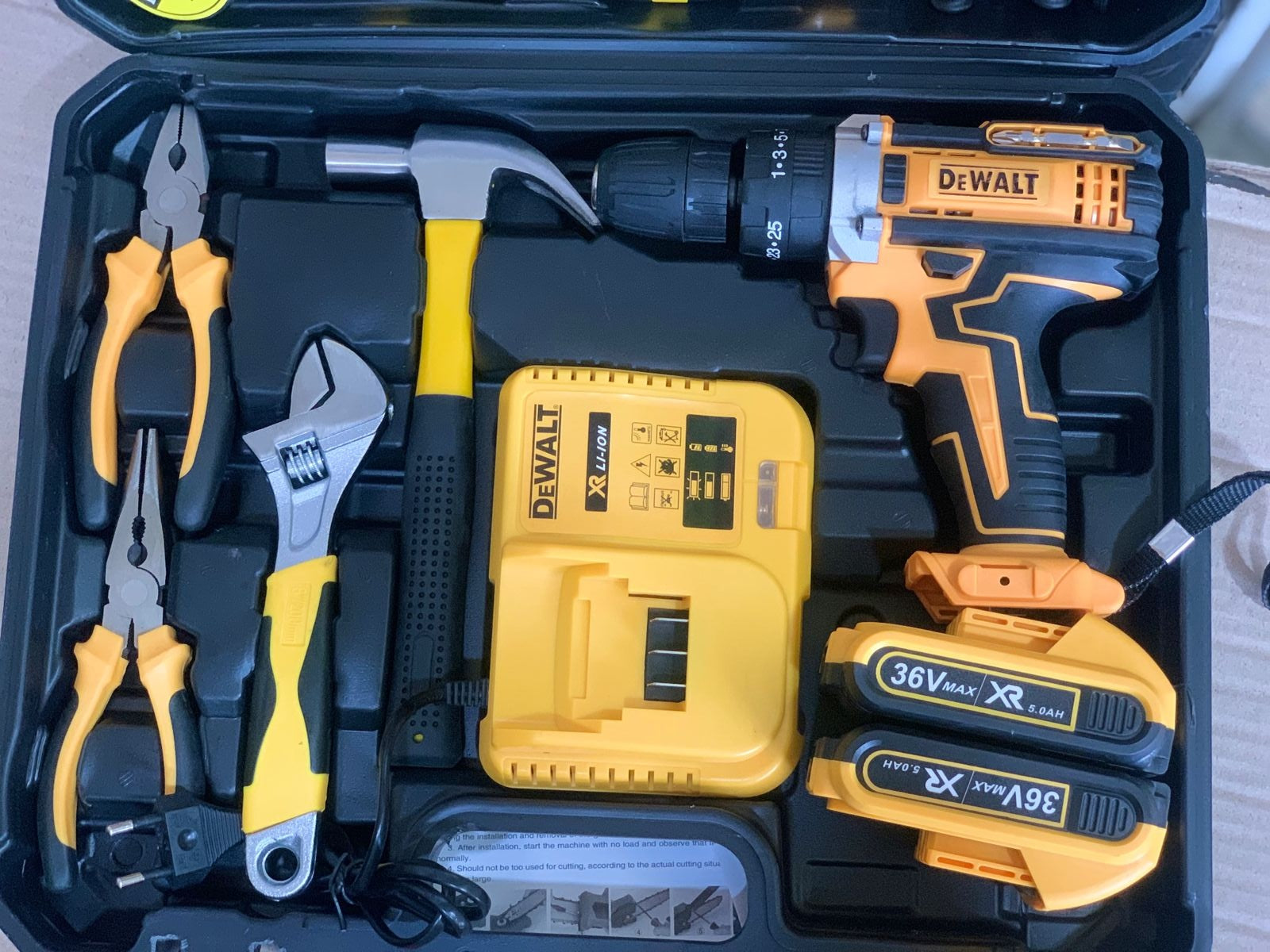 Original DeWalt Lott Imported Drill Set with Tools 36V Best Quality