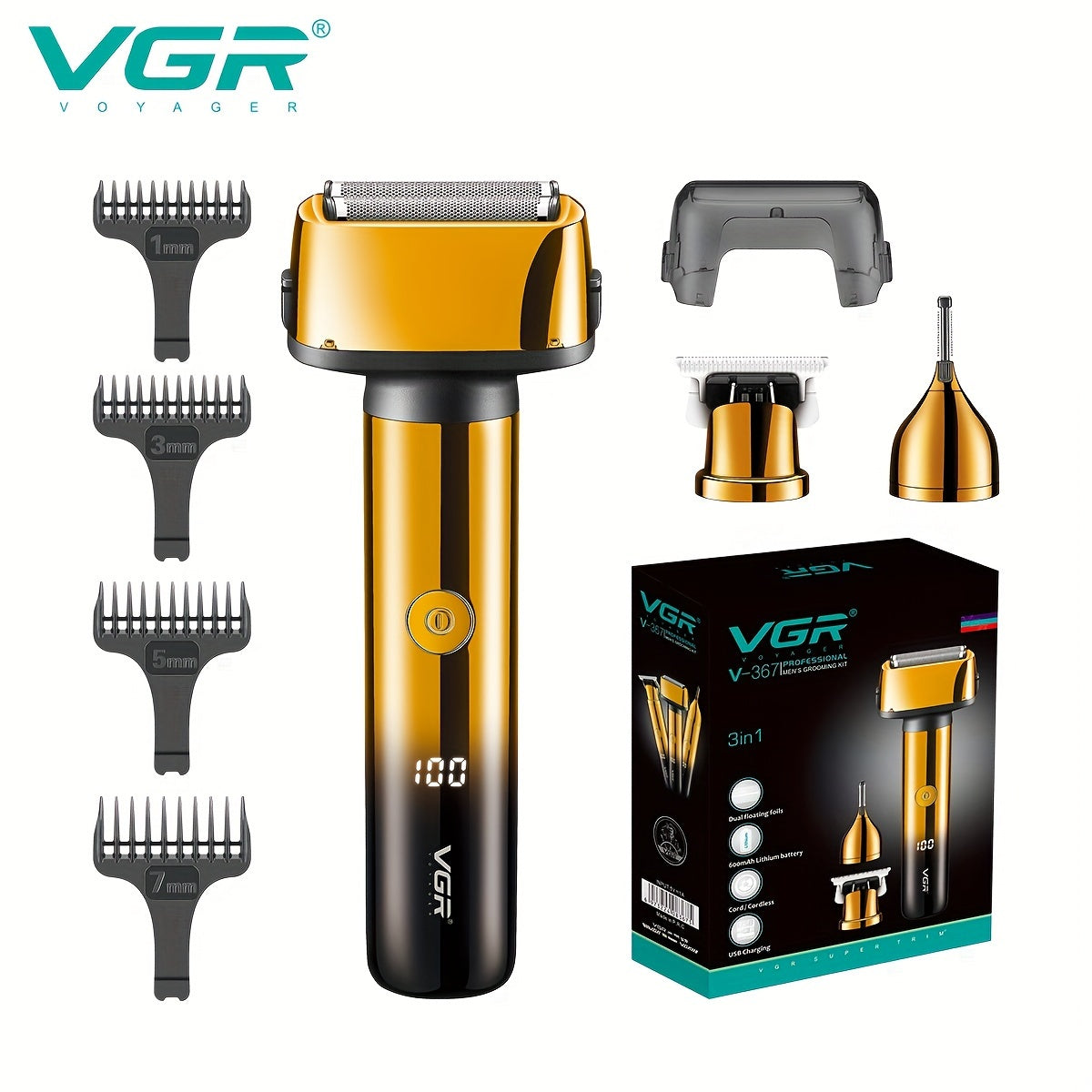 Lot imported VGR 3 in 1 grooming set