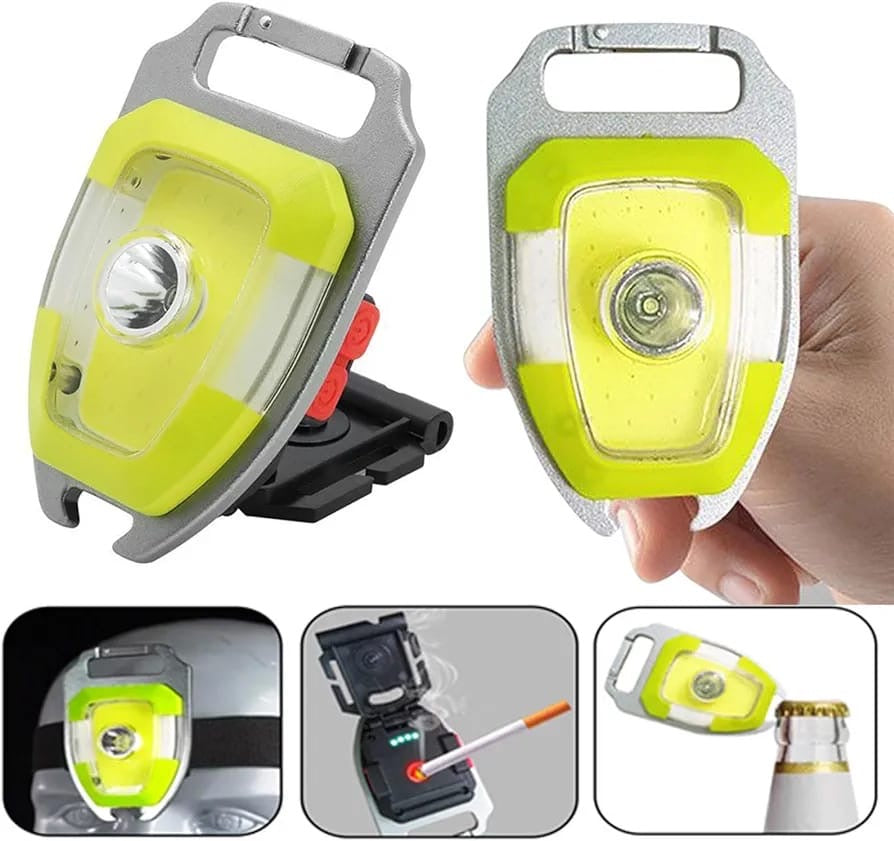 Keychain light with headlight cigarette lighter