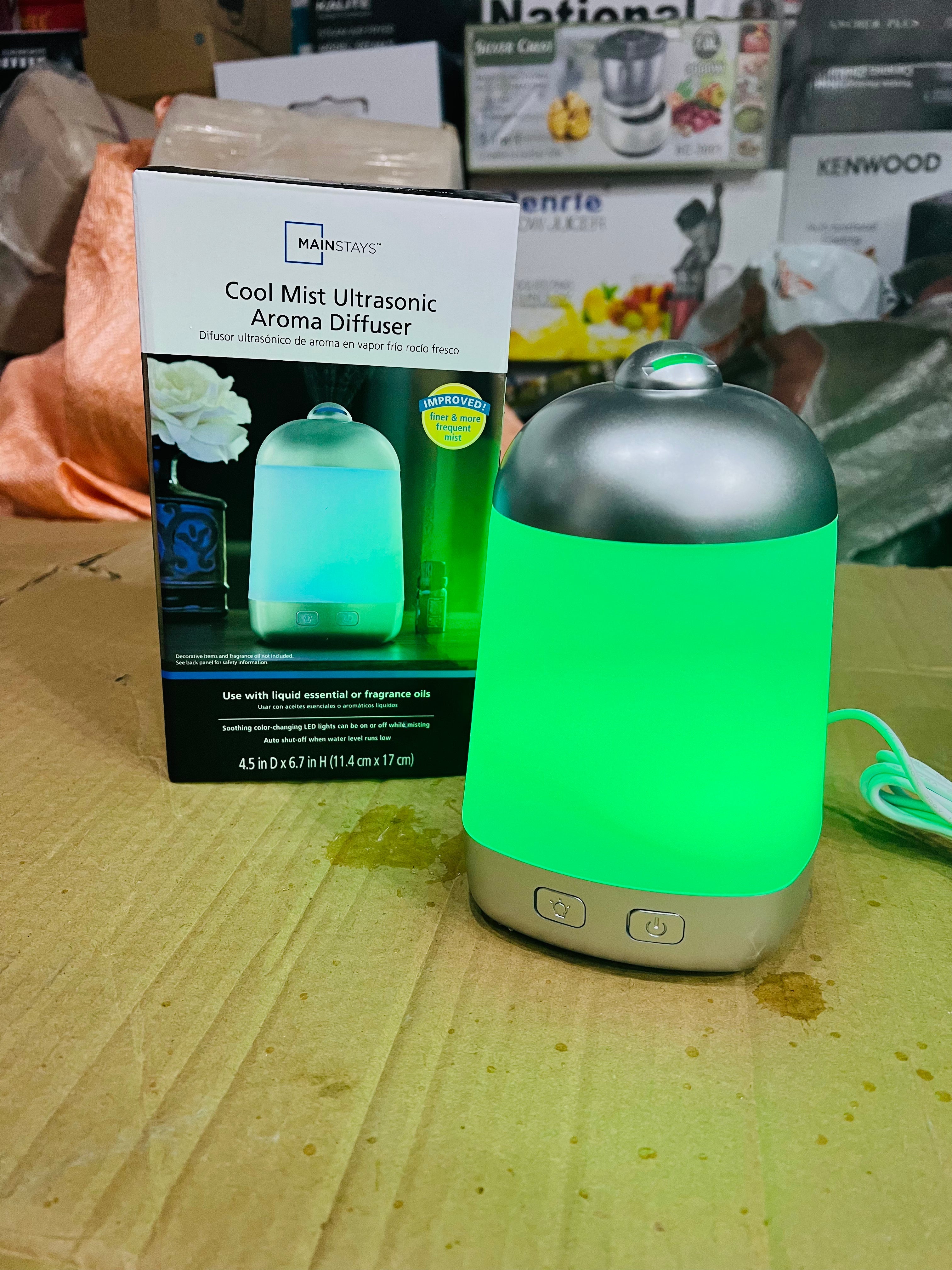 Mainstays Cool Mist Ultrasonic Aroma Oil Diffuser and humidifier