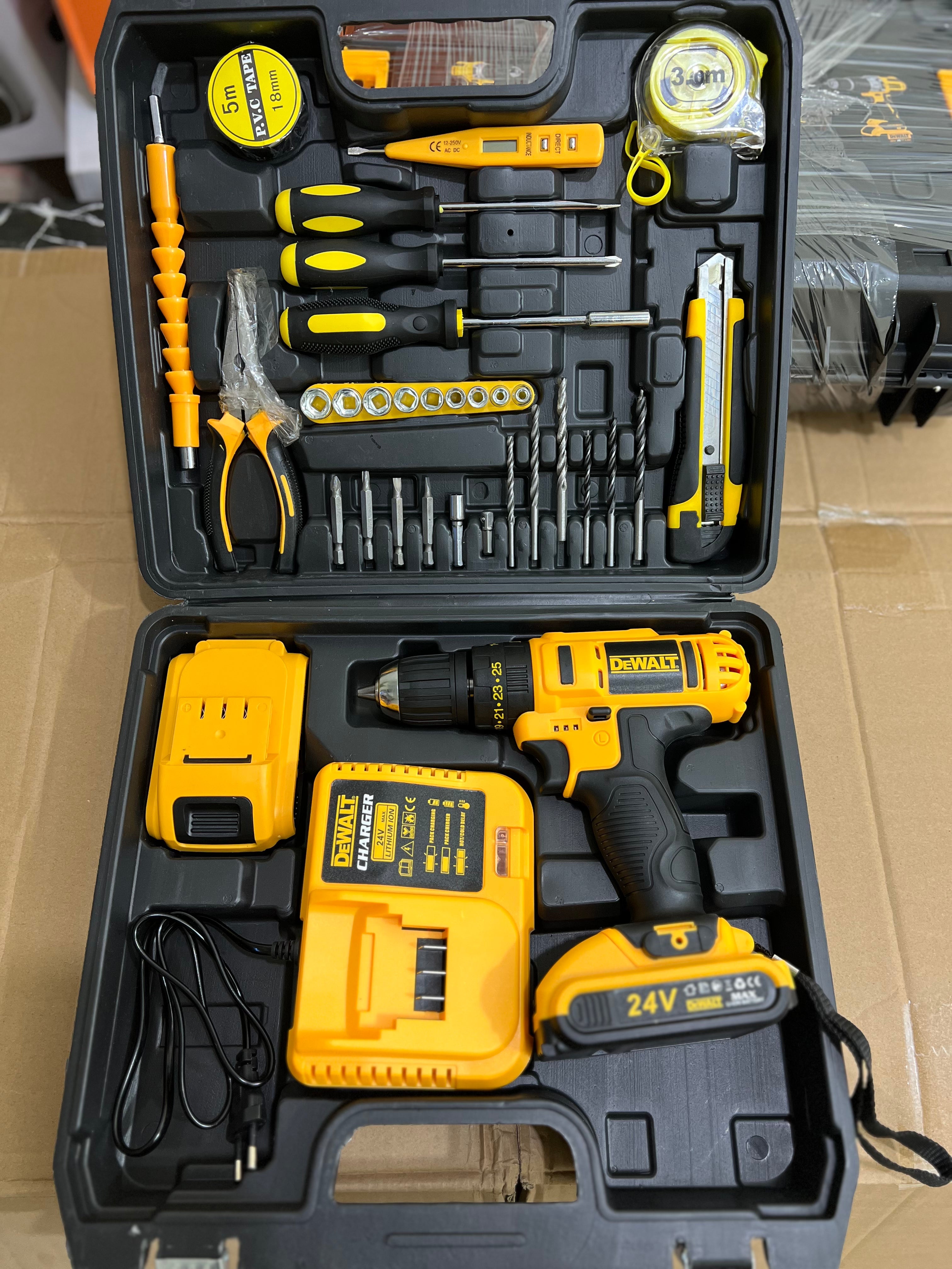 Dewalt 24v drill machine with tool kit set