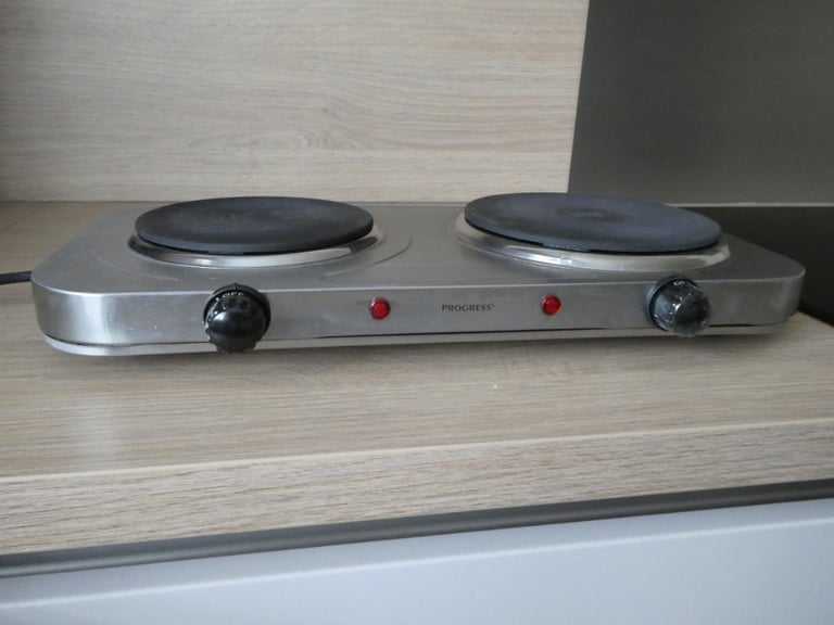 UK lot PROGRESS double stainless steel hot plate cooker