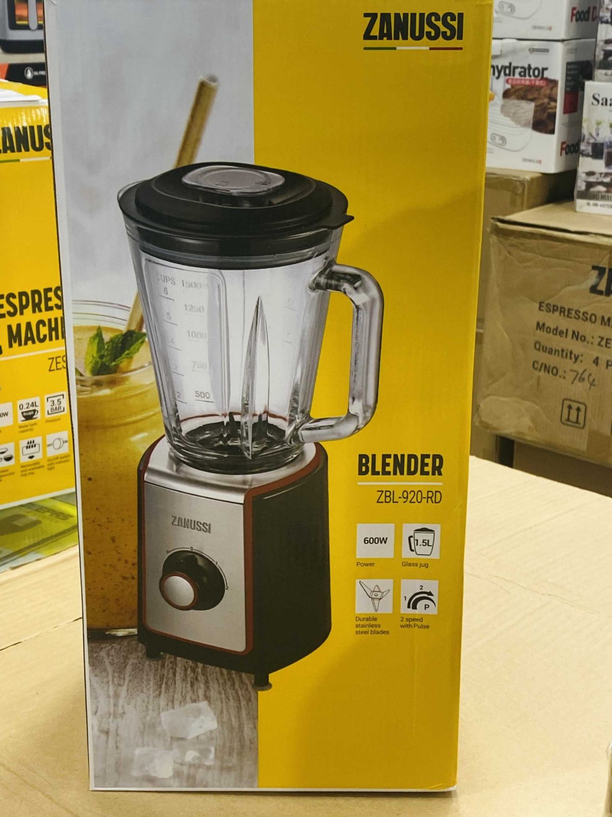 UK lots orignal zanussi single blender ZBL-920-RD