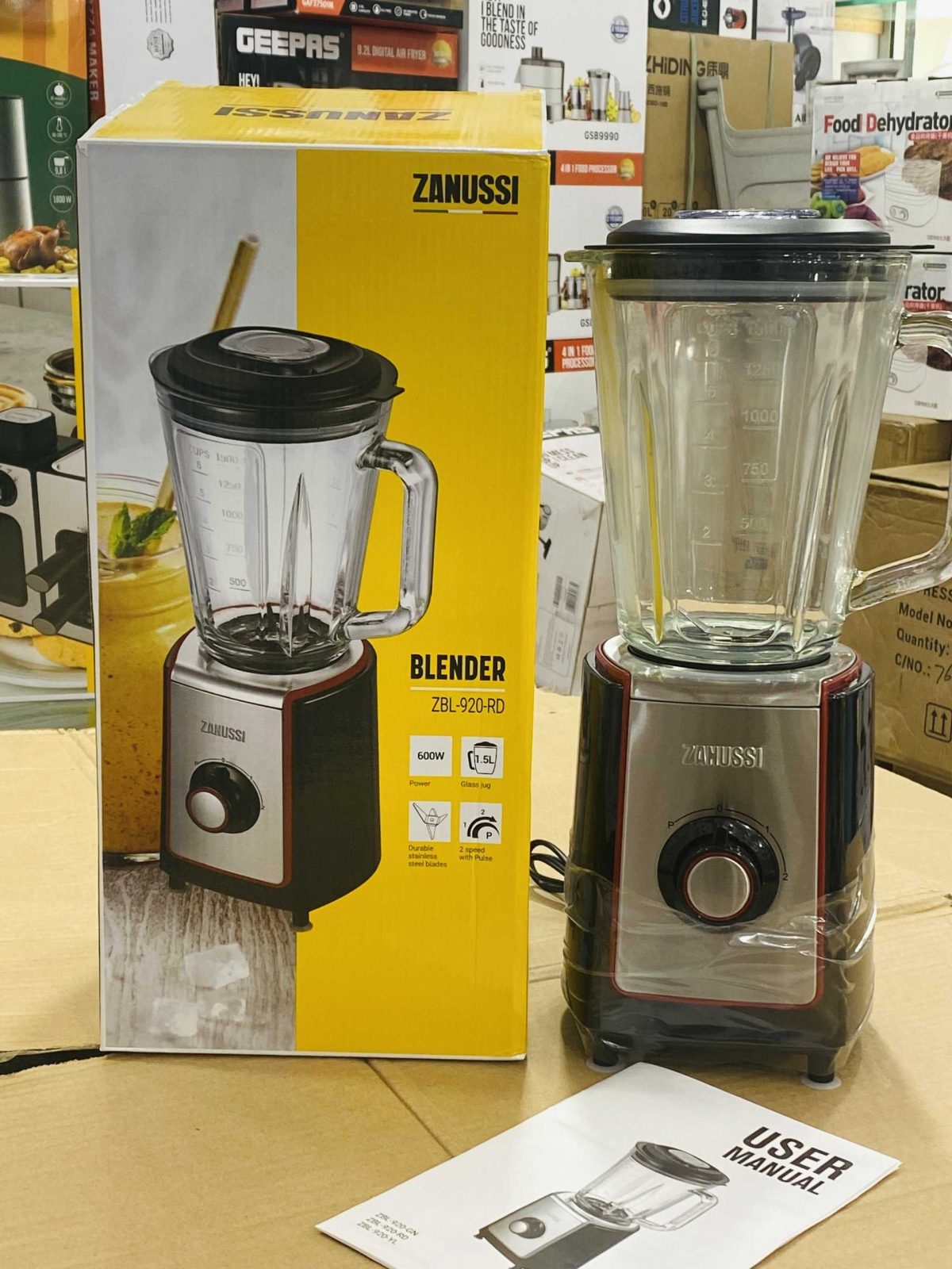 UK lots orignal zanussi single blender ZBL-920-RD