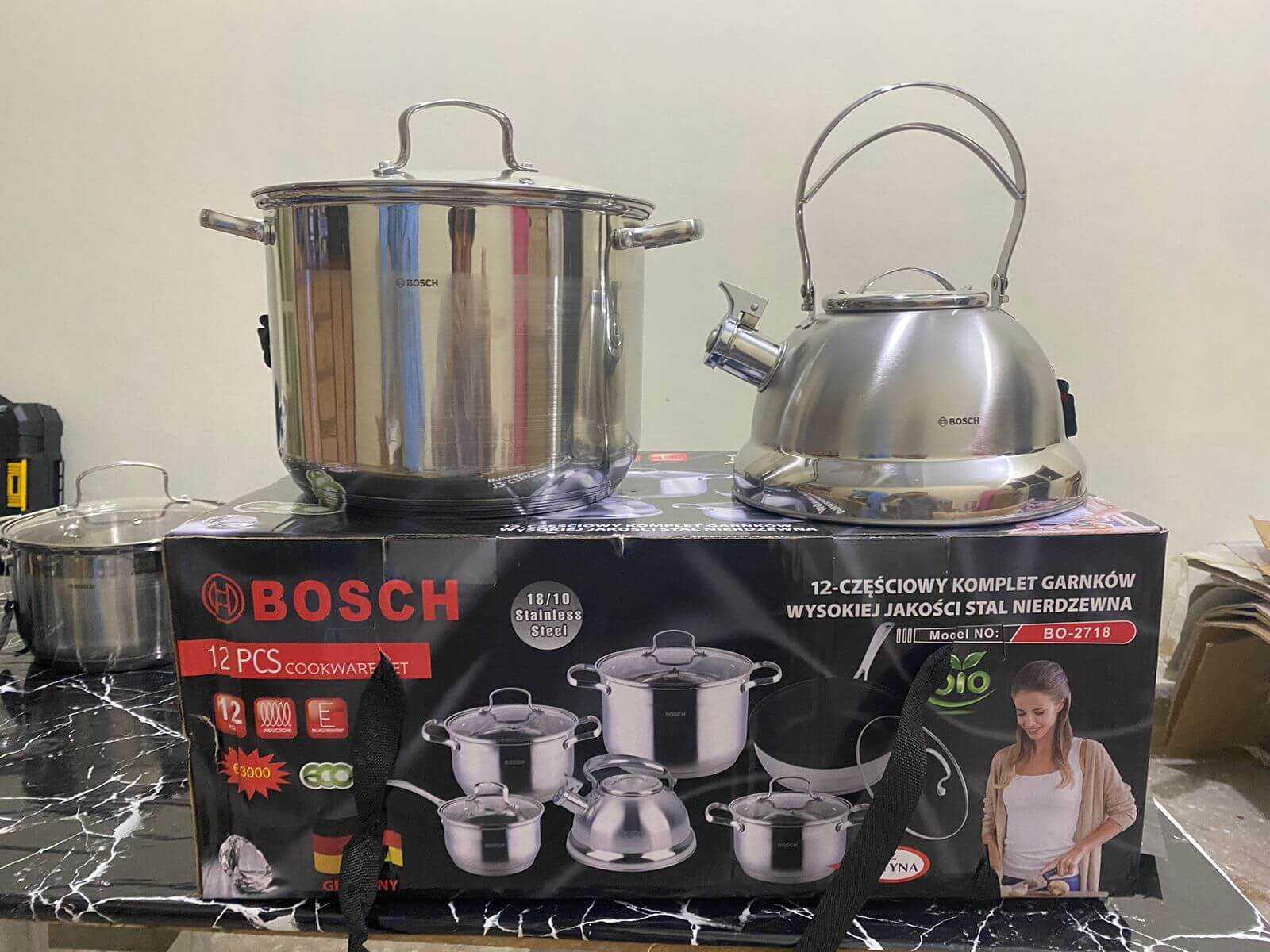 original Germany lot BOSCH 12 piece cookware set