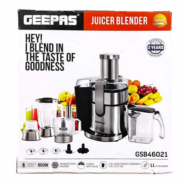 Geepas 11 in 1 Juicer & Blender GSB46021( 2 years warranty)