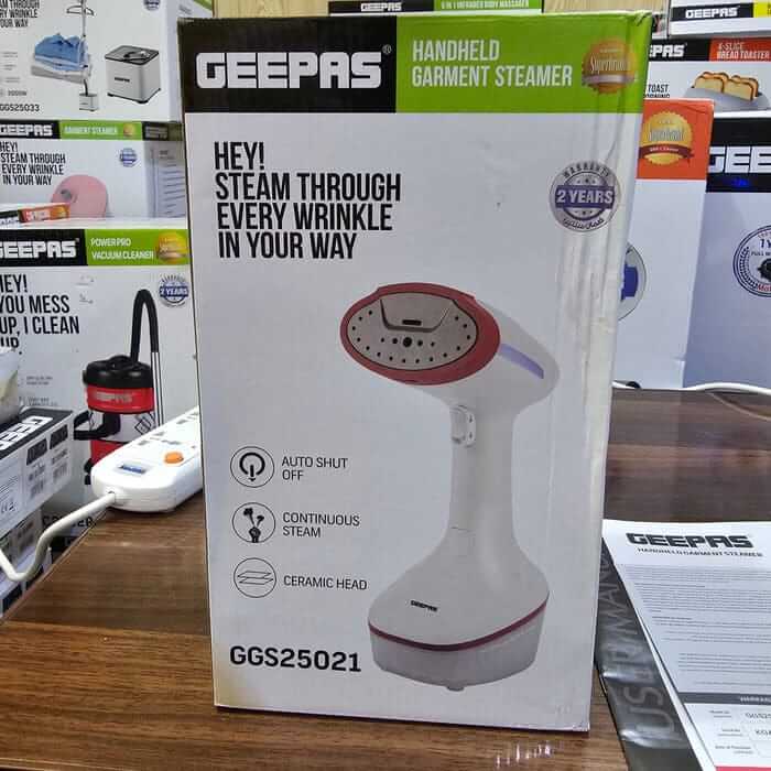 Geepas Handheld Garment Steamer GGS25021(2 Years Warranty)