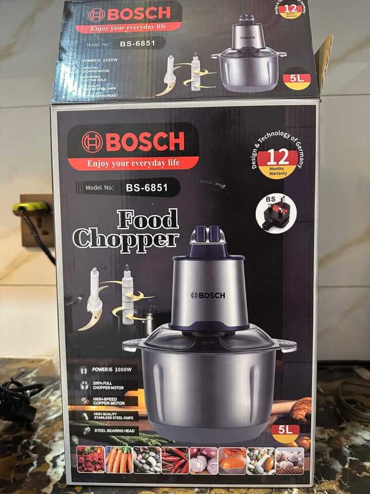 Germany Lot Bosch Electric Meat Chopper With SS 6Blades 2 Speeds Level