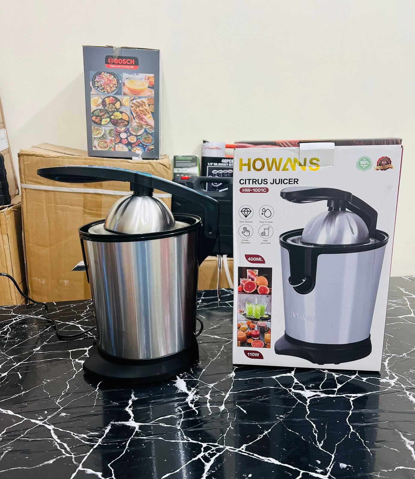 Lot Imported Howans Stainless Steel Electric Citrus Juicer