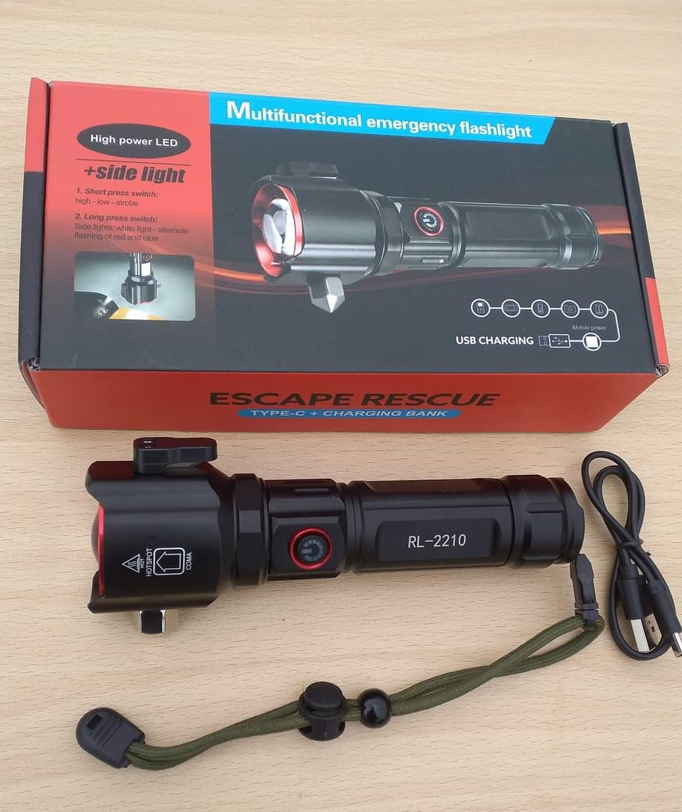 5 in 1 multifunctional torch 1km  range